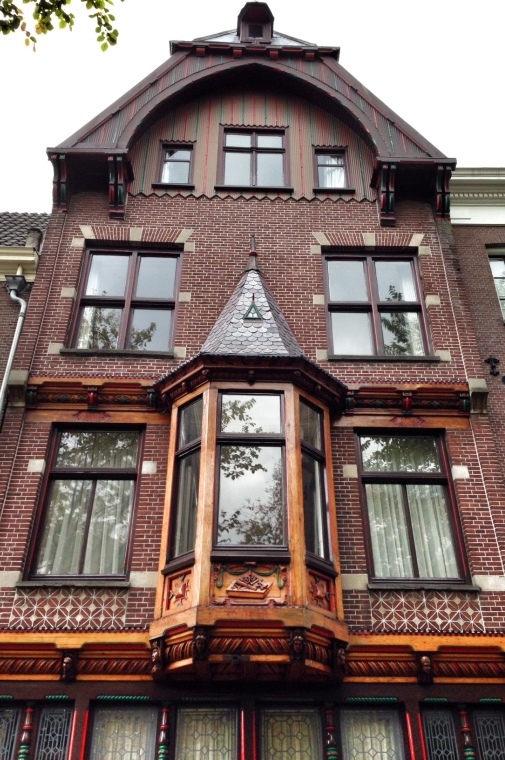 Wooden Carvings on a House on Reguliersgracht Amsterdam