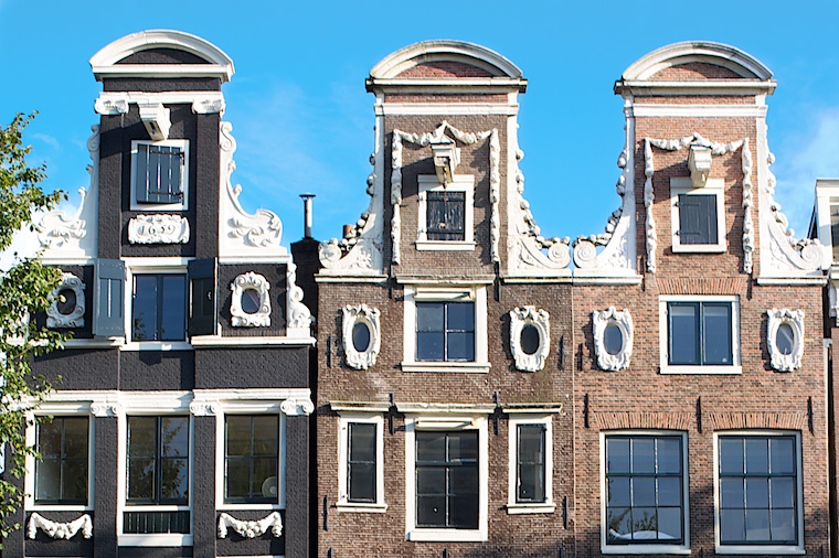 Three Neck Gables (Halsgevels) in Amsterdam