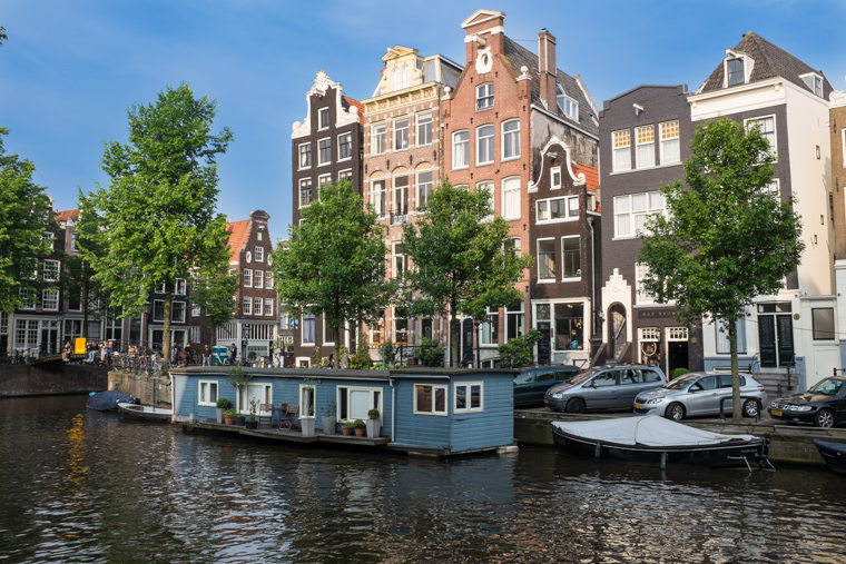 amsterdam canal houseboat on herengracht