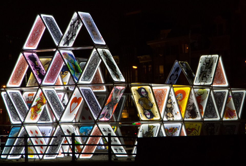 Amsterdam Light Festival 2014 House of Cards