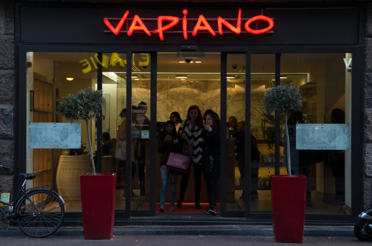 Vapiano restaurant near Rembrandtplein Amsterdam