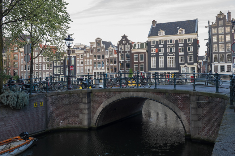 Canal Bridge Blauwburgwal Amsterdam 